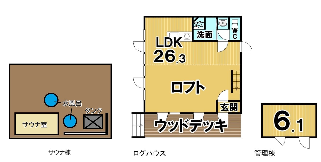 勇払郡占冠村字トマムの事業用物件 間取り