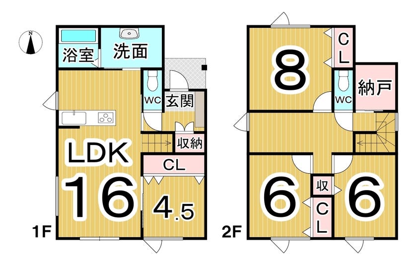 【写真追加】西２条南３７丁目　西棟　新築戸建 間取り