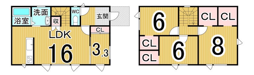 札内あかしや町　Ｂ棟　新築戸建 間取り