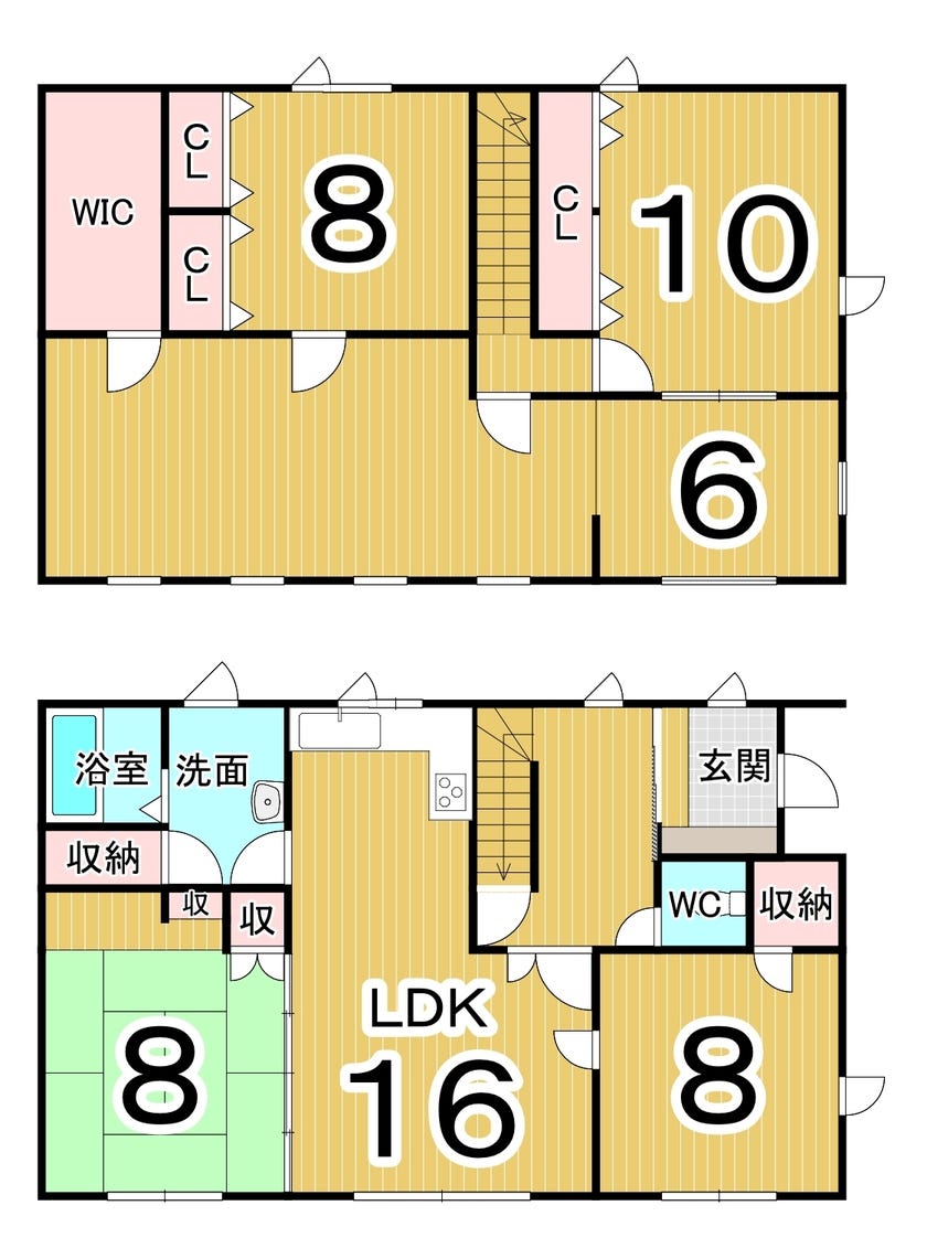 【写真追加】音更町雄飛が丘仲区　中古戸建 間取り