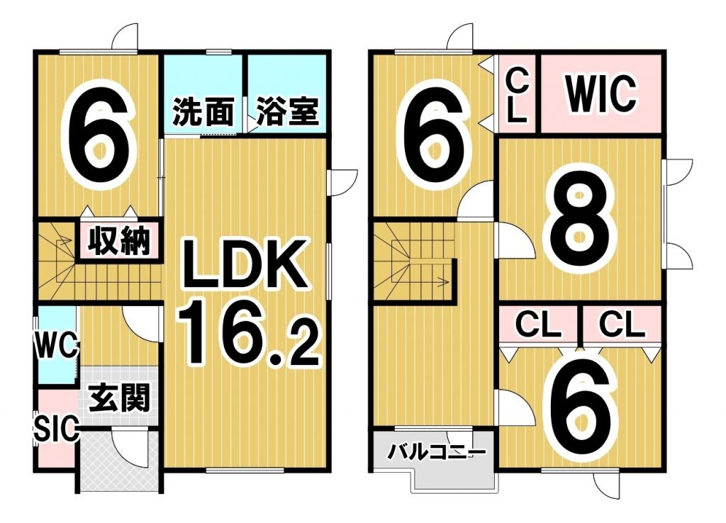 ☆商談中☆西１５条南３２丁目　Ｂ棟　新築戸建 間取り