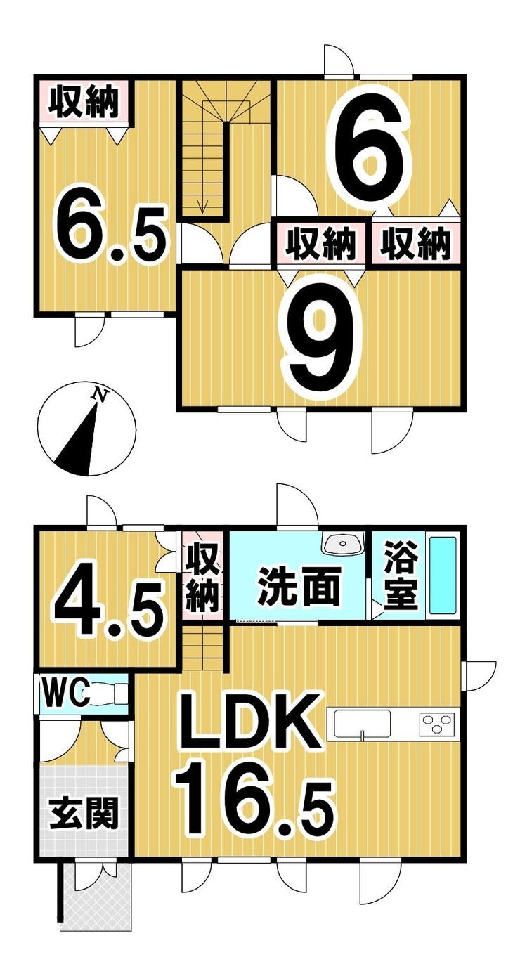 東１３条南３丁目　中古戸建 間取り