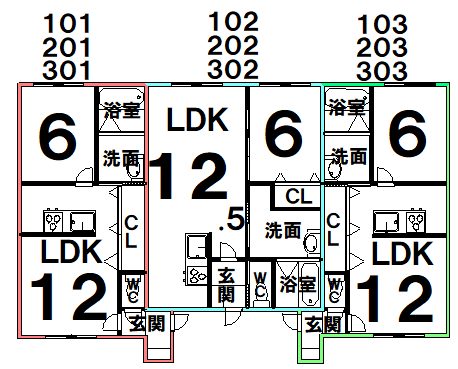 Rubino(ルビーノ) 間取図